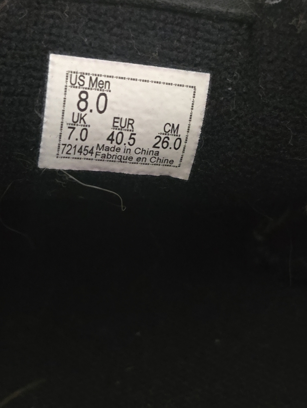 Vans Skateboarding PopCush Old Skool Sneakers Black White Mens 8 - Picture 7 of 8